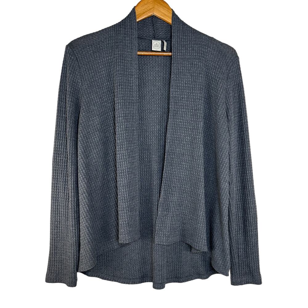 Paper‎ Crane Cardigan Women's Size S Gray Waffle Knit Normcore